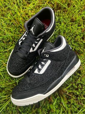 RARE Air Jordan 3 size 11.5 Womens Vogue AWOK Black shoes